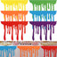 6 Pzas Falda Mesa Fiesta 40x28pulg Pintura Colorida