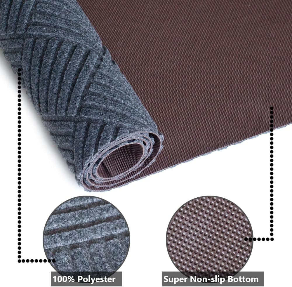 Alfombra pasillo 2x6ft antiderrap para interiores
