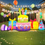 Decoración inflable cumpleaños 8ft con luces LED para