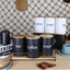 3 Pzas Recipientes Metal con Tapas Bambú Decoración Cocina