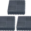 18 Tapetes Antiderrap 12x12pulg Gris Oscuro con Agujeros Drenaje