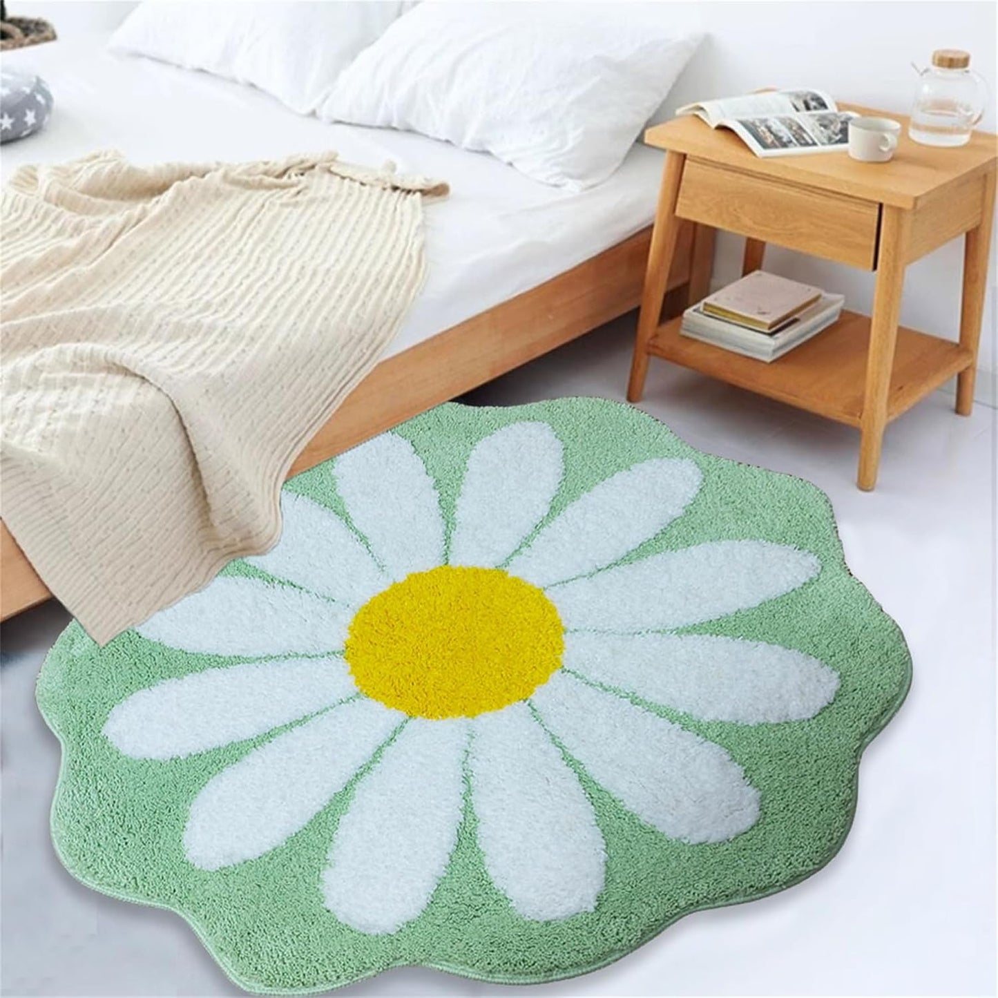 Alfombra floral copetuda 39.4" dormitorio sala niños