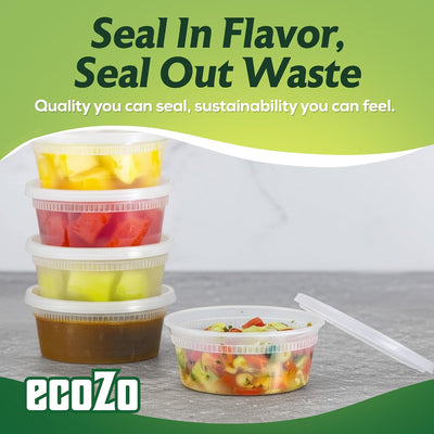 Envases 8oz con tapas 50 pzas para sopa helado congelador