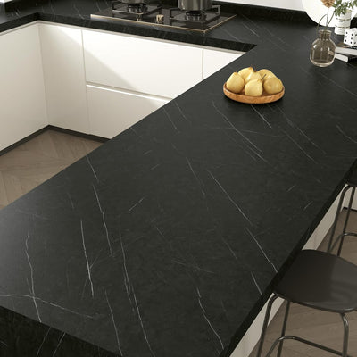 Papel tapiz mármol gris oscuro adhesivo para cocina y baño
