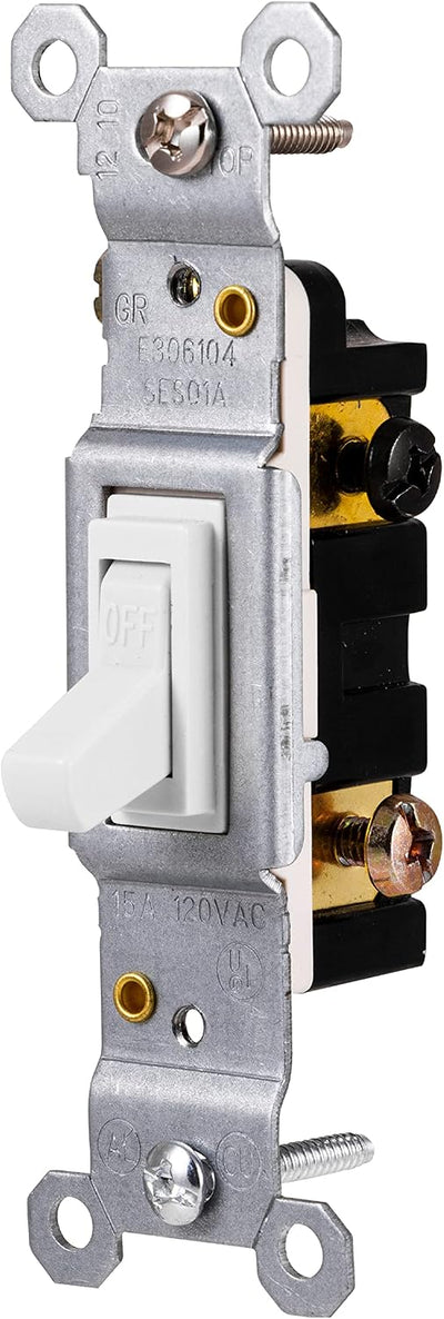 Interruptor palanca unipolar 15A para ventilador y luz pared
