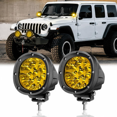 2 Luces antiniebla LED ámbar 4" 90W 9000lm para camión SUV