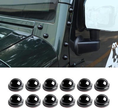 Cubierta tornillo pilar capó Jeep JK/JKU 2007-18 12 Pzas Negro