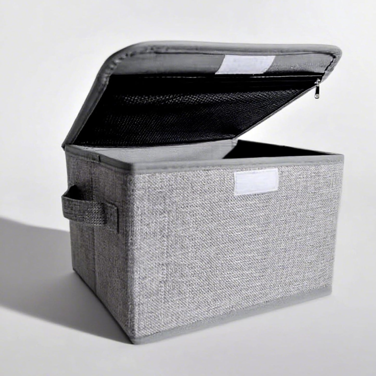 2 Cajas Almacenamiento Plegables Tela Lino Con Tapa