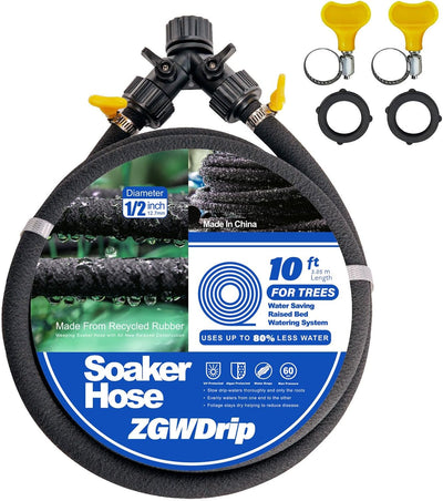 Manguera remojo 10ft para árbol 1/2pulg con conectores latón