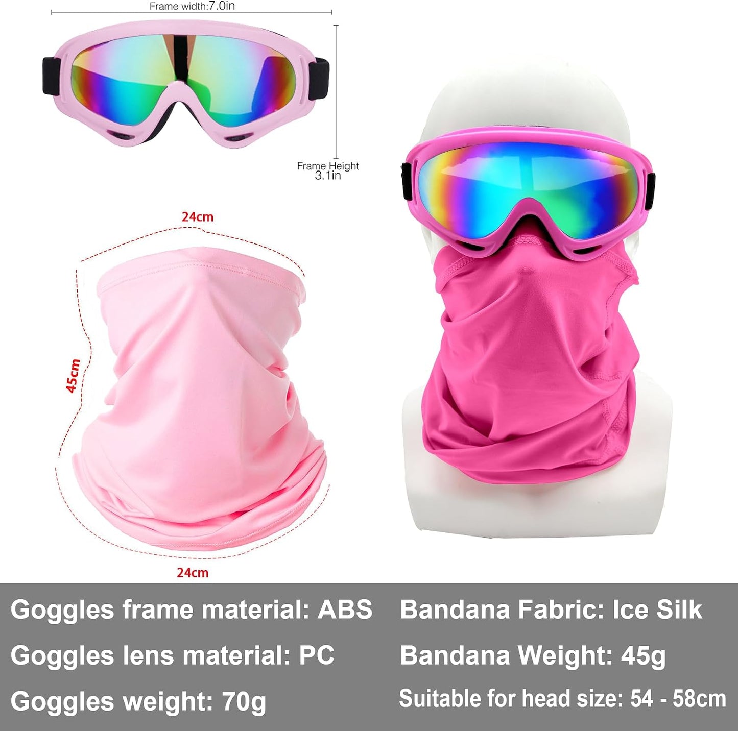 Gafas motocicleta 2uds motocross ATV con bandana