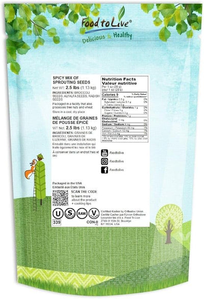 Mezcla picante semillas germinantes 2.5lb brócoli rábano