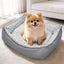 Cama reversible perros 2en1 antiansiedad esponjosa rosa gris