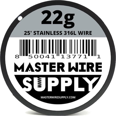 Cable acero inox 316L 22 de 25ft 0.025pulg fabricado EE.UU.