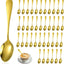 40 Cucharas Acero Inox Doradas para Café, Té, Restaurante