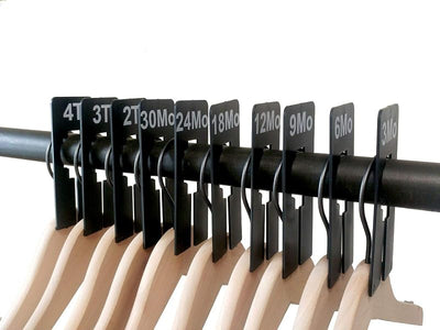 Divisores rectangulares negros para bebé/niño 3MOS-4T kit 10