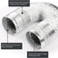 Manguera ventilación secadora 4pulg 5ft aluminio flexible
