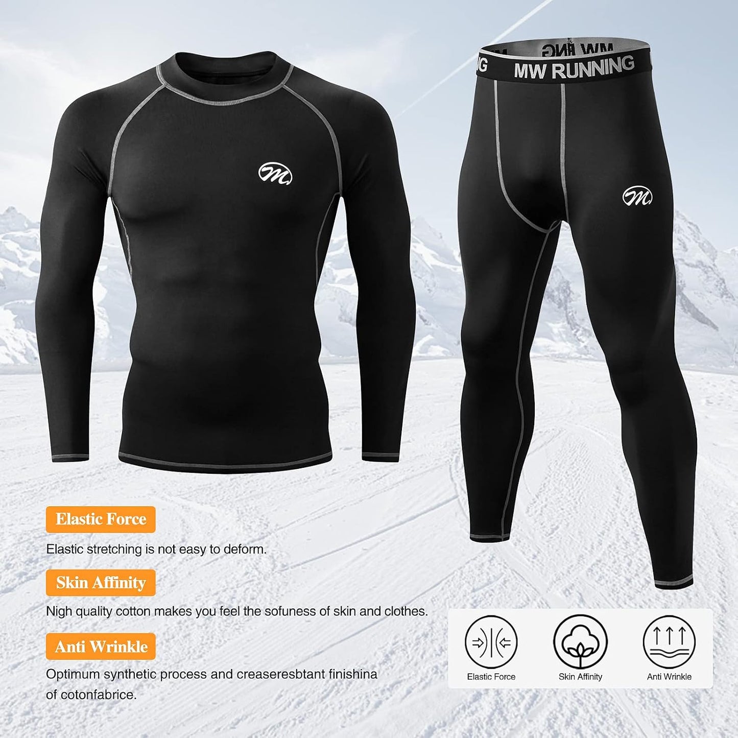Conjunto ropa interior térmica hombre para esquiar