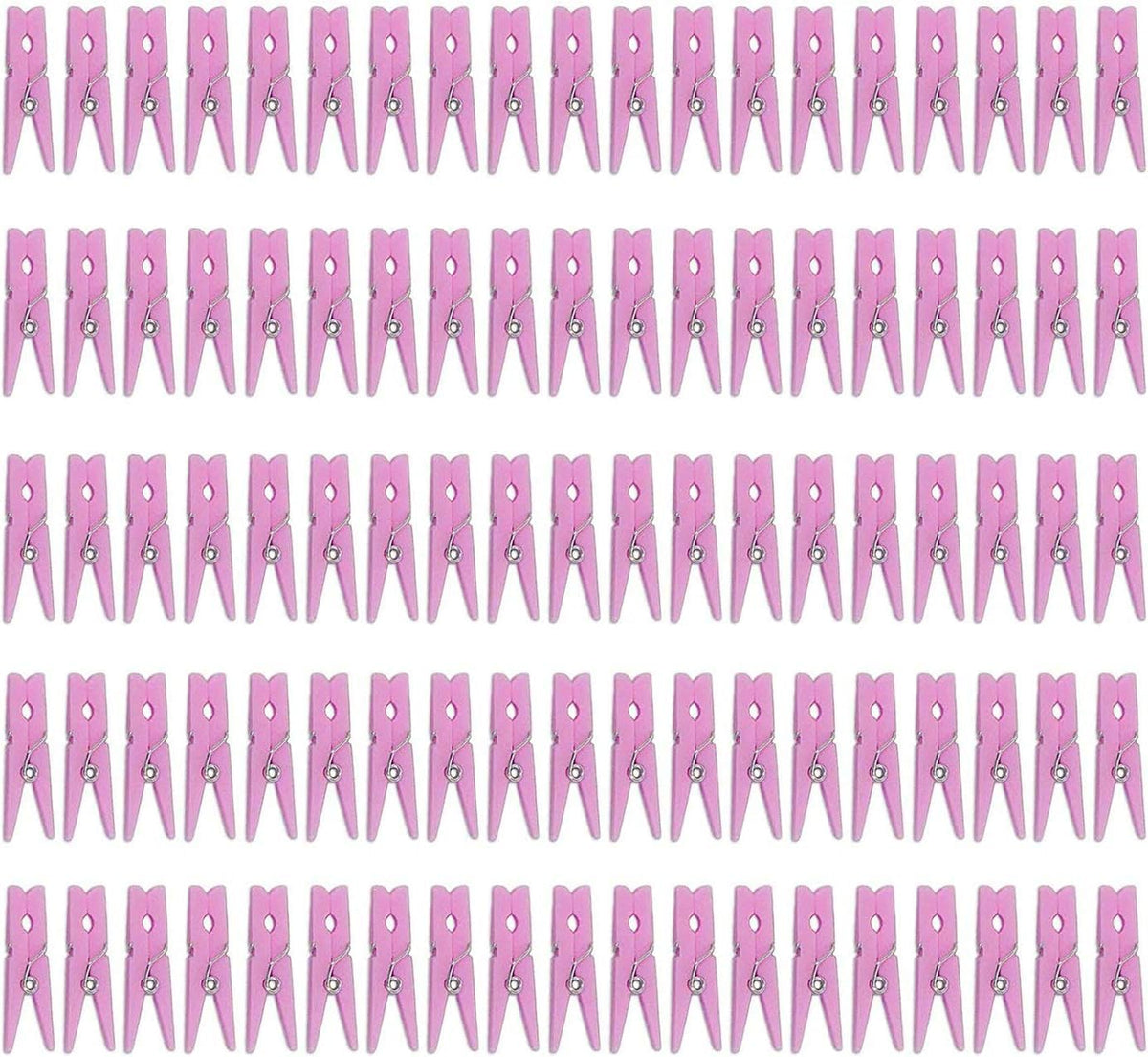Mini Pinzas Plástico para Baby Shower 60uds Rosa
