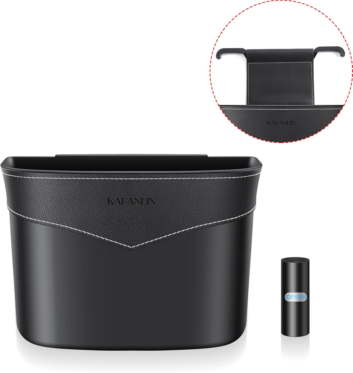 Cubo basura mini para auto y hogar con bolsa plástico