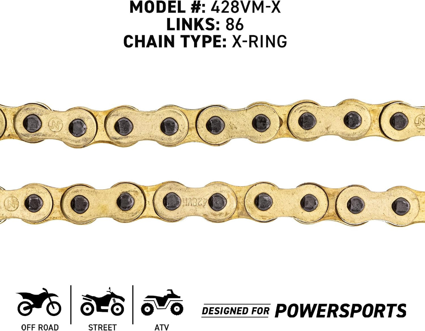 Cadena anillo X 428 oro 86 eslabones con maestro