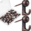 30 Pzas Ganchos Metal para Cuadros Pared Bronce