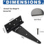 Bisagras T 10" pack 6 forjadas negras puerta cobertizo