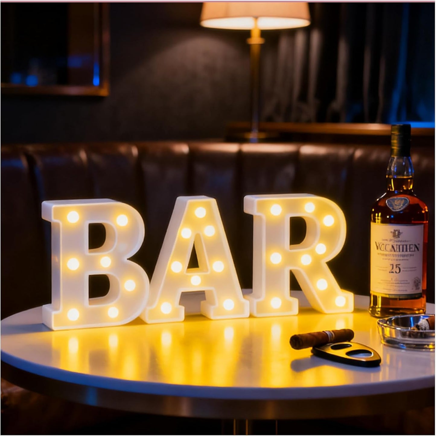 Letrero bar luces led colgables batería para pub cafetería