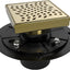 Drenaje ducha 4pulg rejilla acero inox CUPC dorado