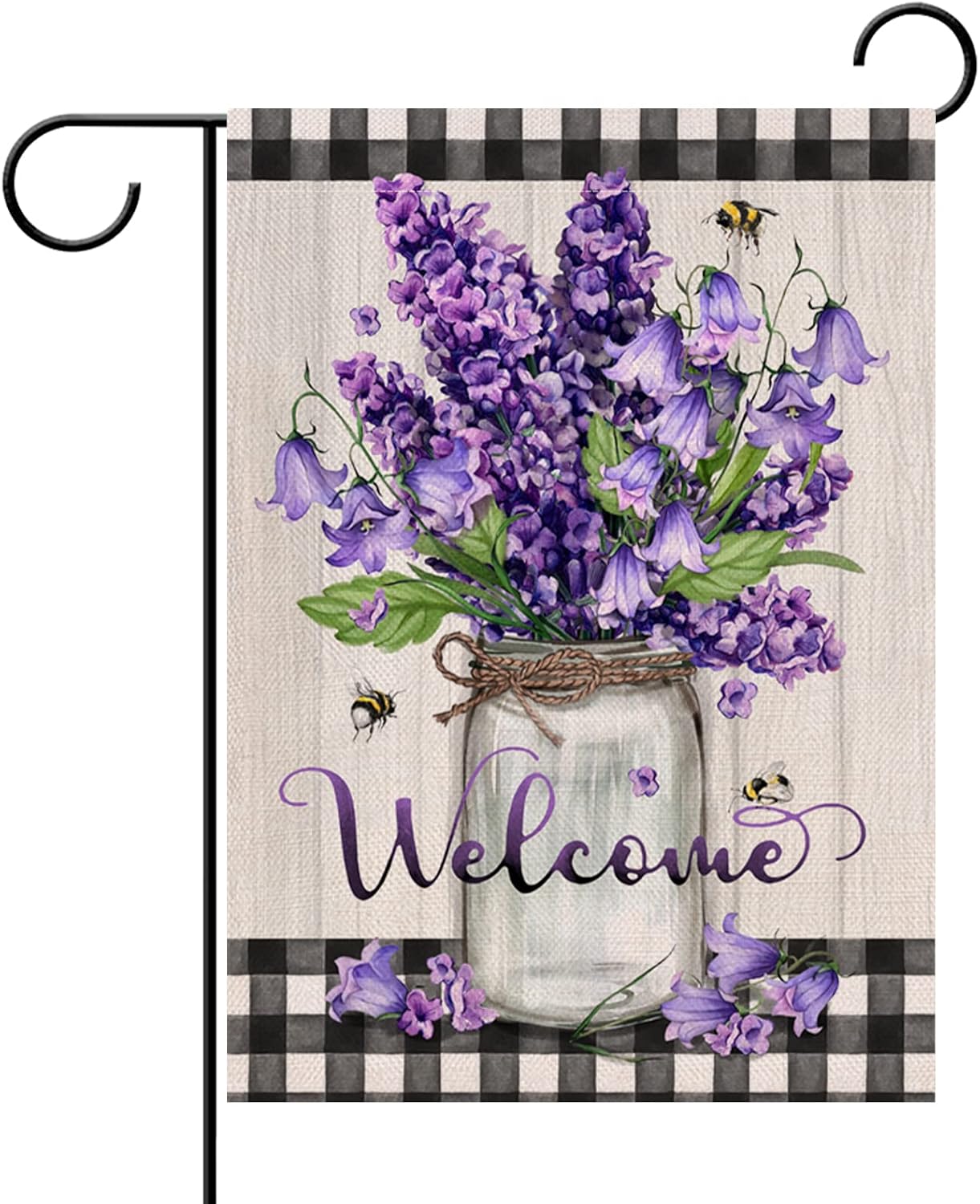 Bandera jardín flores primavera verano doble cara decoración patio
