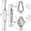 Kit accesorios toldo 5" acero inox 304 80pzas