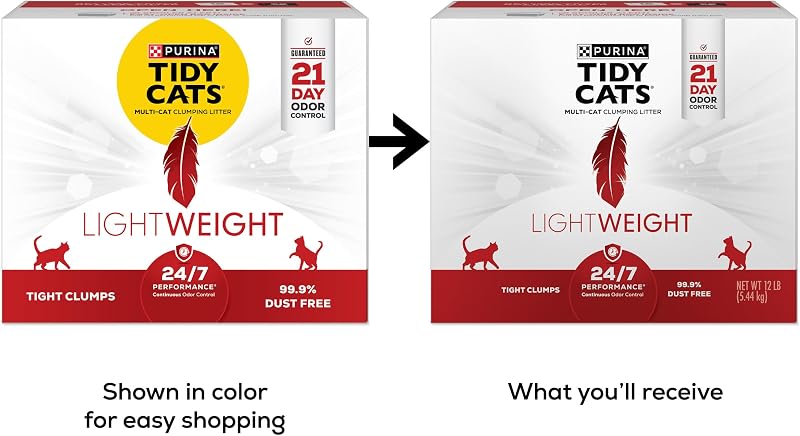 Arena ligera para gatos bajo polvo control olores 12lb