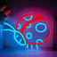 Letrero neón mariquita luz LED regulable para dormitorio