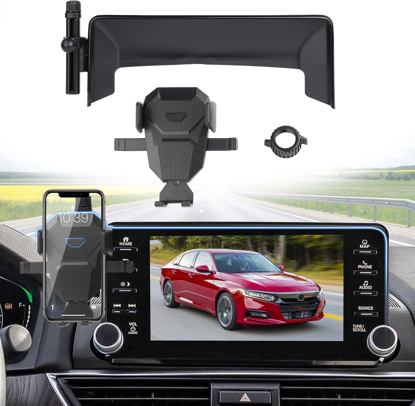 Soporte teléfono coche Honda Accord 18-22 8" ajustable