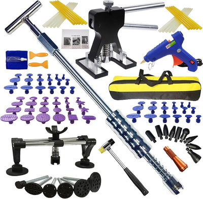 Kit extracción abolladuras auto 101 herramientas sin pintura