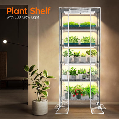 Invernadero interior con luz cultivo 150W 6 niveles paquete 5