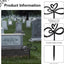 Decoración cementerio metal impermeable 11.5x9.6"