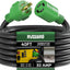 Cable extensión generador 4 clavijas 30A 40pies NEMA L14-30P