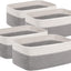 4 Cestas Almacenamiento Estante 11.8x7.8x4.7" Gris