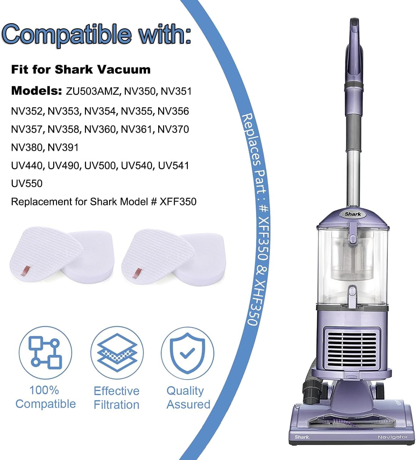 Filtro repuesto Shark XFF350 comp NV350-391