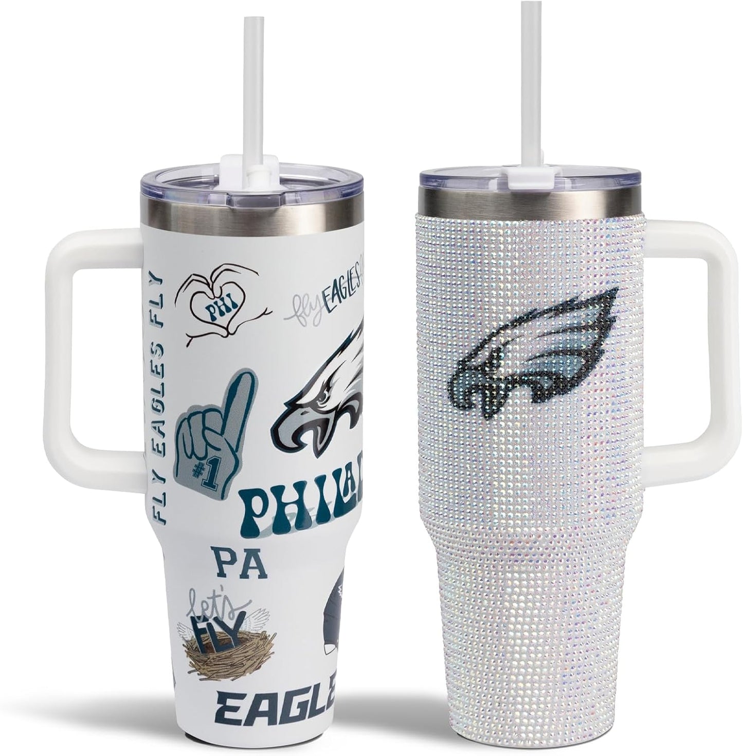 2 Vasos con Licencia Philadelphia Eagles