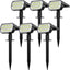Focos solares impermeables IP65 6uds 52LED 2en1 para jardín