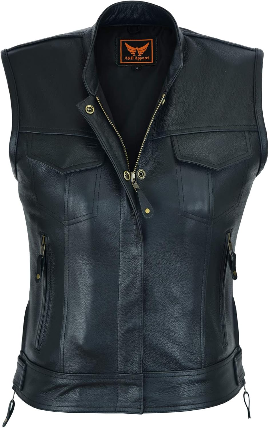 Chaleco cuero grueso suave estilo club mujer