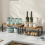 Estante organiz. cocina 2 pzas metal madera negro