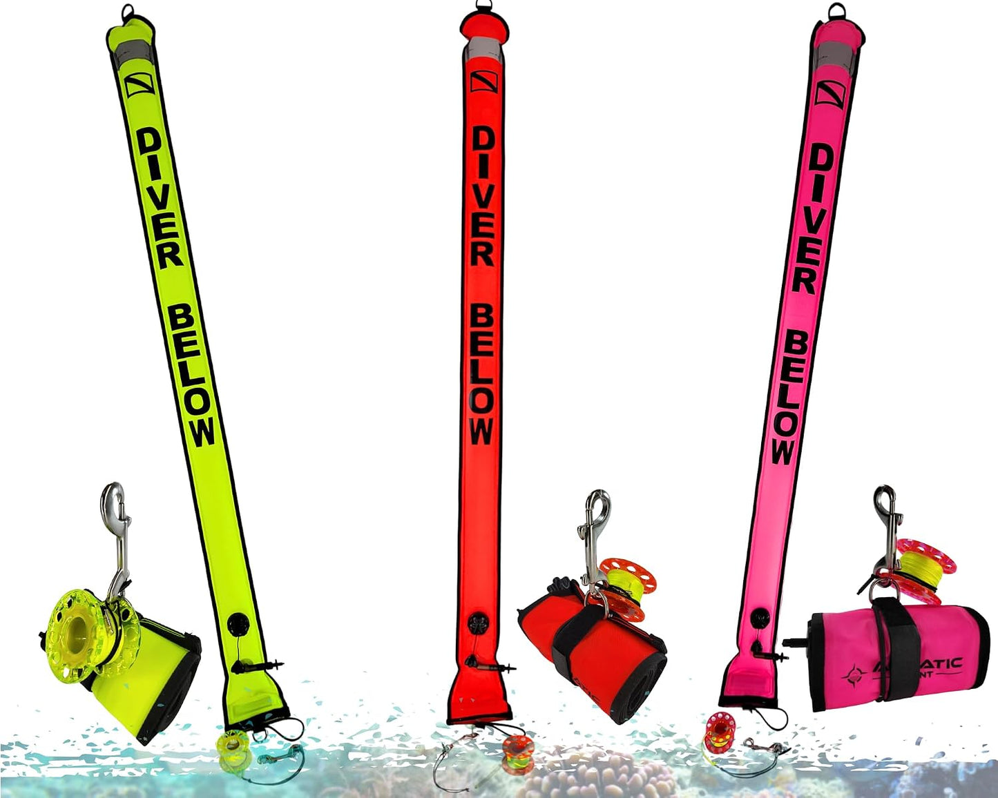 Boya seguridad salchichas 6ft clip 4pulg carrete 100ft