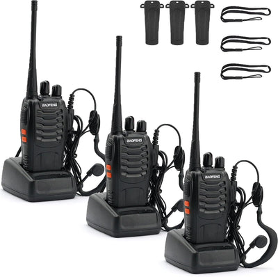 Walkie Talkies 16 Canales Recargable Alcance Largo Pack 3