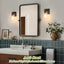 2 Apliques Pared Baño Luces Estilo Granja Vidrio