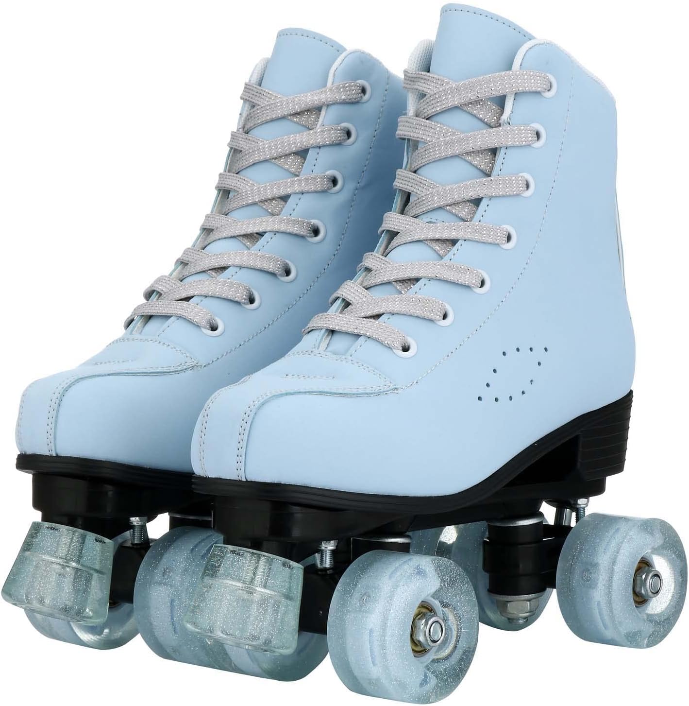 Patines cuero sintético estampado leopardo funky