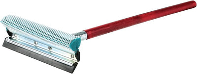 Cabezal escobilla goma metal 8pulg mango madera 20pulg