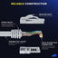 Cable Ethernet Cat 6 1.5ft 10 Gbps 550MHz color blanco