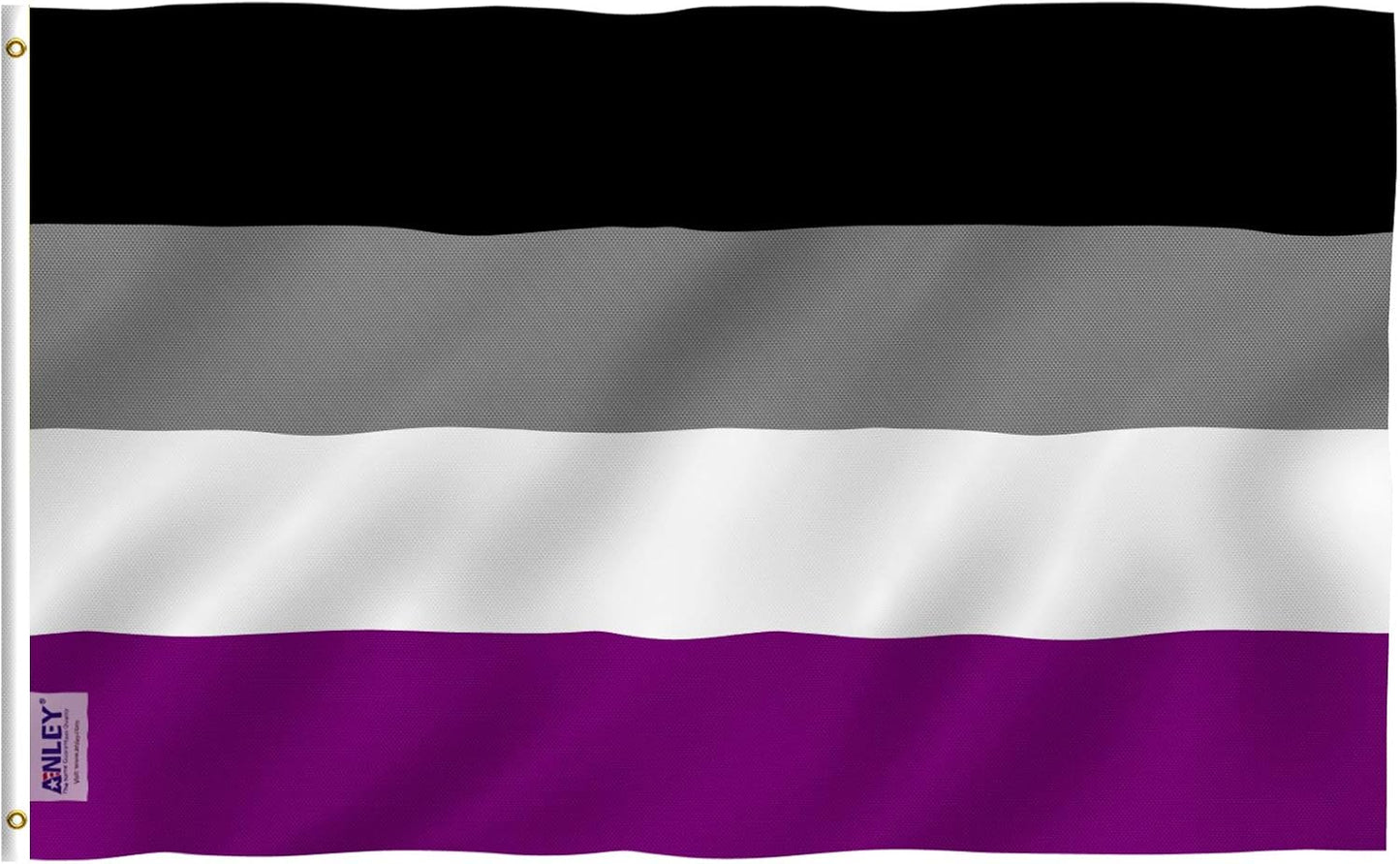 Bandera orgullo asexual 3x5ft lona doble costura ojales latón